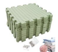 Mats de bloqueo para crochet | Esteras de espuma de crochet tapones de bloqueo | Tablero de bloqueo ligero y grueso de peso ligero con pines T para proyectos de aguja, tejido de punto y crochet, herra