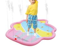 Mats de riego para niños | Piscina de riego Poco Profundo para Perros y bebés | Juegos de Agua Exterior Plegable para jardín, césped, Campamento, terraza, Verano