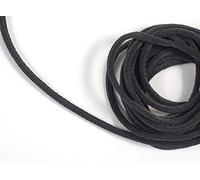 Matsa 25m Cuerda Redonda 5mm, Elástico Suave, Cordón para Pulseras, Pelo, Tirantes, Manualidades, Ropa, Costura, Gris Oscuro, 25 m