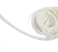 Matsa 25m Cuerda Redonda 5mm, Elástico Suave, Cordón para Pulseras, Pelo, Tirantes, Manualidades, Ropa, Costura, Crudo, 25 m