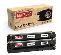 Matsuro Original | Compatible Cartucho de Toner Reemplazo para HP CF400X CF401X CF403X CF402X 201X (2 Negro)