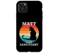 Matt Cat Sanctuary Group Familia Reunión Nombre Carcasa para iPhone 11 Pro Max