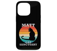 Matt Cat Sanctuary Group Familia Reunión Nombre Carcasa para iPhone 13 Pro
