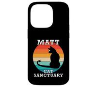Matt Cat Sanctuary Group Familia Reunión Nombre Carcasa para iPhone 14 Pro