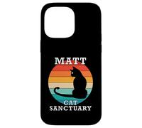 Matt Cat Sanctuary Group Familia Reunión Nombre Carcasa para iPhone 14 Pro Max
