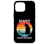 Matt Cat Sanctuary Group Familia Reunión Nombre Carcasa para iPhone 16 Pro Max