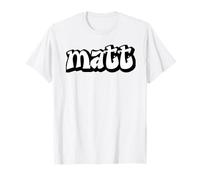 Matt Graffiti Nombre Personalizado Negro Blanco Letras Camiseta