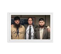 MATT JONES RAINN WILSON & MICHAEL SCHUR Póster Firmado Pintura Decorativa Lienzo Arte de Pared Sala de Estar Póster Dormitorio Pintura, Arte de Pared Impresión de Imagen Moderna Decoración de