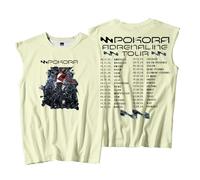 Matt Pokora Merch M.Pokora Adrenaline Tour 2025 - Camiseta sin mangas unisex para mujer y hombre, ropa de calle para exteriores, beige, XXL