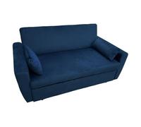 Matt sofá cama de 2 plazas de terciopelo azul