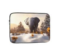 Matte Art Focused on Elephants - Funda para portátil a prueba de golpes, delgada, ligera, portátil, para viaje de 17 pulgadas
