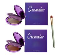 Matte Cream Concealer,Color Correcting Cream with Makeup Brush,Hydrating Long Lasting Concealer for Scars,Blemishes,And Tattoos Full Coverage