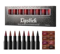 Matte Lipstick for Women, Lip Liner y Lipstick Combo - 8 colores de lápiz labial de gradiente con punta de cono,Cosméticos de labios de color fácil de larga duración para niñas