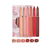 Matte Lipstick Pencils Set, Velvety Lipstick Lips Pencil, Matte Rotating Pencil Lipstick, Lasting Wear Hydrating Smudge Resistant Lipstick, Makeup Lip Tint Pens for All Skin B)