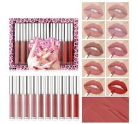Matte Liquid Lipstick Set Ni-stick Cup No Fade Pigmented Lipstick Pigmented Velvets De Velvets Lipsfloss Lápiz Labial Matte