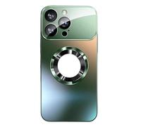 Matte Magnetic Case for iPhone 16 Pro MAX, Personalized Tempered Glass Phone Case, Full Camera Lens Protection Anti-Scratch Phone Cover for iPhone 16/15/14/13/12ProMax (13Pro,Green)