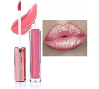 Matte Metallic Lip Gloss Long Lasting Waterproof Diamond Shimmer Liquid Lipstick, Not Stick Cup Diamond Shimmer Liquid Lipstick Makeup for Women (H, one size)
