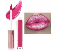 Matte Metallic Lip Gloss Long Lasting Waterproof Strong Pigmented Not Stick Cup Diamond Shimmer Liquid Lipstick Makeup for Women (G)