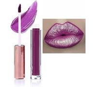 Matte Metallic Lip Gloss Long Lasting Waterproof Strong Pigmented Not Stick Cup Diamond Shimmer Liquid Lipstick Makeup for Women (C)