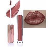 Matte Metallic Lip Gloss Long Lasting Waterproof Strong Pigmented Not Stick Cup Diamond Shimmer Liquid Lipstick Makeup for Women (D)