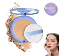 Matte Wet and Dry Powder,GAGK Matte Perfection Pressed Powder, Face Powder Waterproof,GAGK Lasting Waterproof Face Powder,4 In 1 Pressed Powder Blurring Setting Powder (Beige)