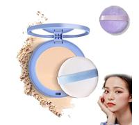Matte Wet and Dry Powder,GAGK Matte Perfection Pressed Powder, Face Powder Waterproof,GAGK Lasting Waterproof Face Powder,4 In 1 Pressed Powder Blurring Setting Powder (Ivory)