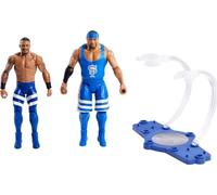 Mattel Angelo Dawkins & Montez Ford Championship Showdown - Paquete de 2 figuras de acción de 6 pulgadas Friday Night Smackdown Battle Pack para edades de 6 años en adelante
