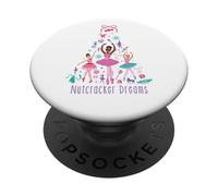 Mattel - Barbie Holidays - Cascanueces Sueños Barbies Bailando PopSockets PopGrip Adhesivo