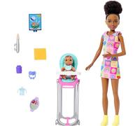 Mattel Barbie opiekunka Skipper+bobas HTK34