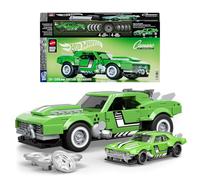 Mattel Brick Shop Hot Wheels Custom '68 Camaro Speed Series, 289 piezas, detalles realistas y pegatinas para personalizar, para adultos coleccionistas y niños y niñas a partir de 10 años , JFT17