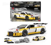 Mattel Brick Shop Hot Wheels Elite Series Juego de construcción del Audi R8 LMS de 2015 con 820piezas, Detalles realistas y Pegatinas para personalizarlo, JFT18