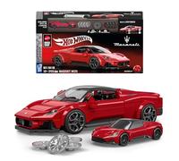 Mattel Brick Shop Hot Wheels Maserati MC20 - Speed Series, 250 piezas, detalles realistas y pegatinas para personalizarlo, para adultos coleccionistas y niños y niñas a partir de 10 años, JFR90