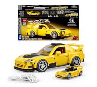 Mattel Brick Shop Hot Wheels Speed Series Honda S2000 de 2007 | 257 piezas, detalles realistas, pegatinas para personalizar, coche metálico a escala 1:64, regalo 10+, JFR88