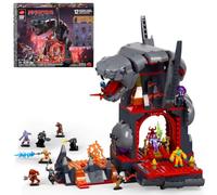 Mattel Brick Shop Masters del Universo Choque en Snake Mountain | Juego de construcción, 636 piezas y 12 figuras, Skeletor y He-Man, regalo para coleccionistas adultos y mayores de 13 años