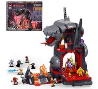 Mattel Brick Shop Masters of The Universe Combate en la Montaña de la Serpiente Conjunto de construcción con 636 Piezas y 12 Figuras, coleccionistas Adultos y a Partir de 13 años, JMB31