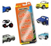 Mattel - C1817 Matchbox Pack de 5 vehículos del desierto, coches de juguete modelos surtidos