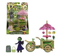 Mattel Carrito de postre de Universal Pictures Wicked Emerald City con carrito y muñeca pequeña Elphaba y 7 accesorios, inspirado en la película