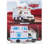 Mattel Cars 3 Morgan Martins Diecast, escala 1:55, tema de resortes de radiador
