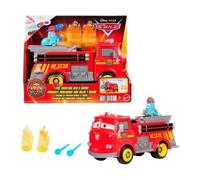 Mattel CARS Carrera y Rescate Rojo y Guía de Bomberos 3+