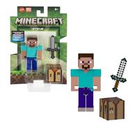 Mattel Colección de figuras de acción y accesorios de Minecraft, escala de 3.25 pulgadas con diseño pixelado (los personajes pueden variar)