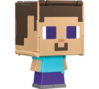 Mattel Colección de figuras de Minecraft Flippin' Figs con juego antiestrés 2 en 1, escala de 3.75 pulgadas, cabezas grandes y diseño pixelado (los personajes pueden variar), HTL44