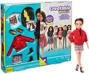 Mattel Creatable World Kit de Personaje Deluxe, Figura Unisex articulado con Peluca Morada GKV47