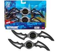Mattel DC Premier Batlink Batarang Juguetes de rol, Paquete de 2 | Juguete batarang icónico de Batman, estilo boomerang, 20 cm ancho, uso modular en vehículos Batlink, JMD54