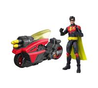 Mattel DC Premier Figura Robin de 16,5 cm y Vehículo Moto