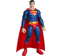 Mattel DC Figura de acción de Superman de 30,48 cm, supertraje clásico Rojo y Azul con Capa de Tela, diseño detallado y 7 Puntos de articulación, JMD69