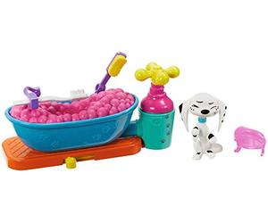 Mattel Disney 101 Dalmatian Street Baño de Burbujas con Figura Dolly y Accesorios, Juguete niños +5 años