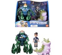Mattel Disney and Pixar Elio Figura de acción Storyteller, Paquete de 3, Personajes de Elio, Ambassador Grigon y Glordon, Juguetes de película posables a Escala de 4 Pulgadas