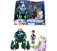 Mattel Disney and Pixar Elio Figura de acción Storyteller, paquete de 3, personajes de Elio, Ambassador Grigon y Glordon, juguetes de película posables a escala de 4 pulgadas