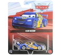 Mattel Disney Cars 2026 - Coche de carreras sueco fundido a escala 1:55 Flash Nilsson