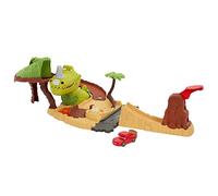 Mattel Disney Cars On The Road La aventura del dinosaurio Pista para coches de juguete con 1 Rayo McQueen Dino, +3 años (HNL99)
